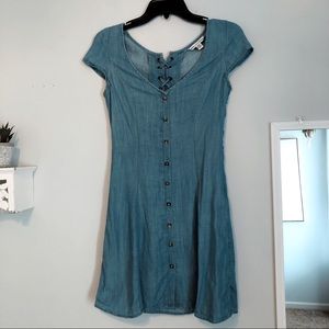 AEO blue denim dress